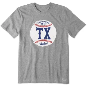 Men's Texas Baseball Short Sleeve Crusher Tee men's clothing Minimalist Layer