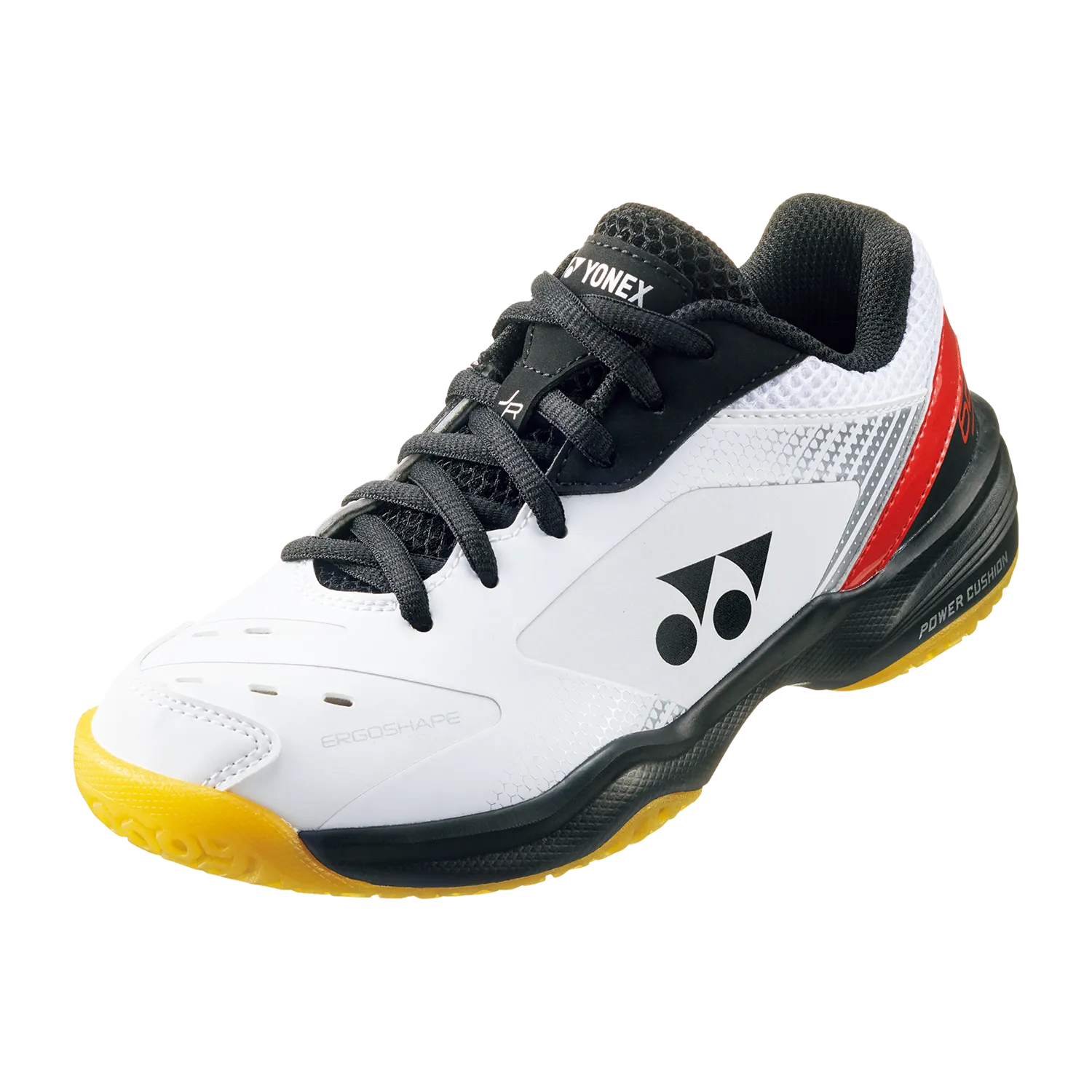 Swift Core Large Yonex Power Cushion 65 Junior Badminton Shoes (White/Red)