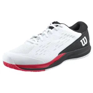 Stretchable Fabric Comfortable ankle support Wilson Men's Rush Pro Ace - White/Poppy Red