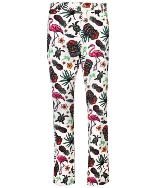 Tattoo Golf: Men's Aloha Hawaiian Cool Stretch Golf Pants- Tiki lounging clothes Breathable Material