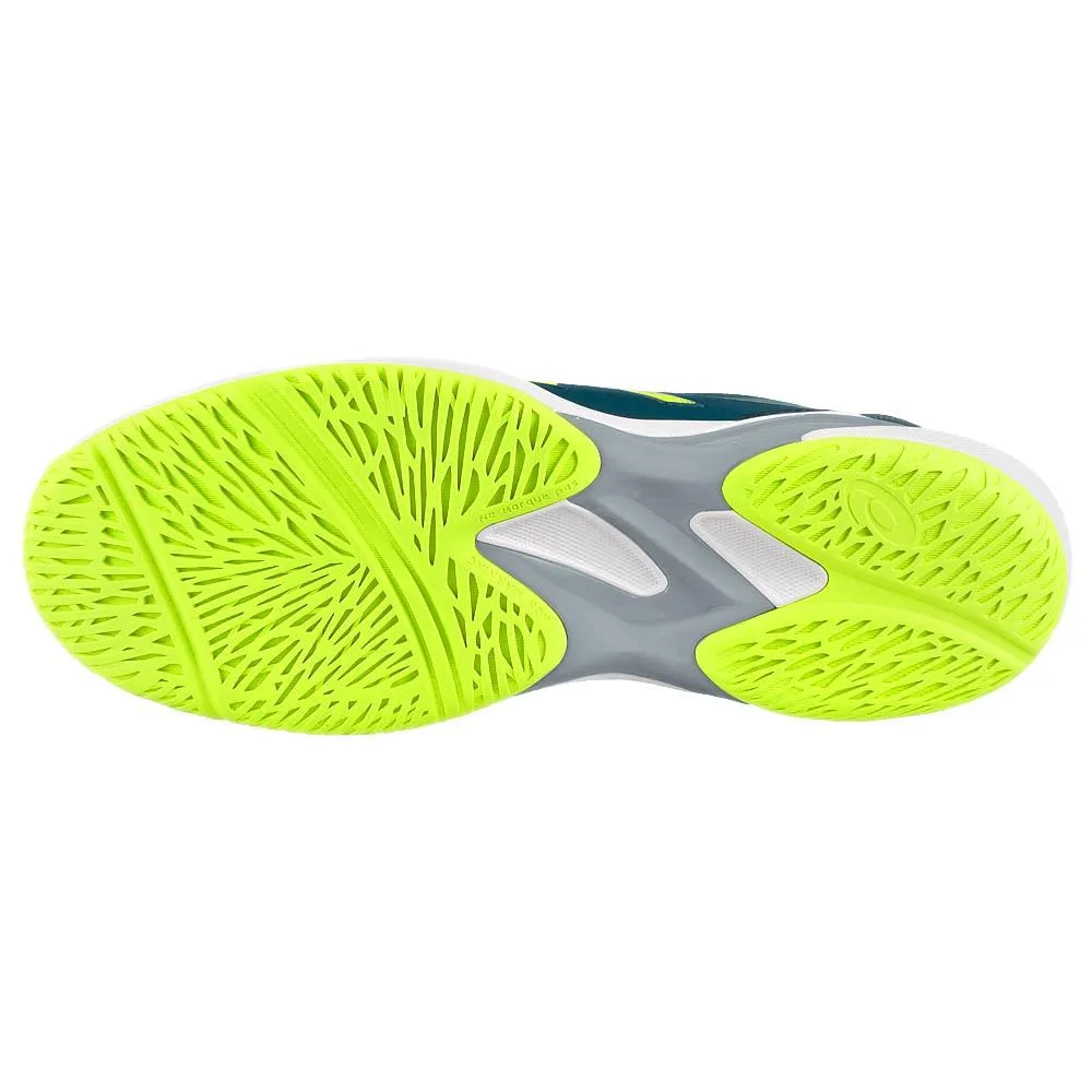 Elastic upper Flexible Design Asics Men's Solution Swift FF 2 - Mako Blue/Safety Yellow