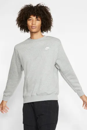 Nike Sportswear Club Fleece Crew Dark Grey Heather product weekday wear practicality Minimalist Wear