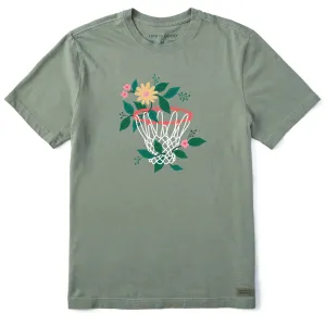 Lightweight Look Men's Floral Basketball Short Sleeve Crusher Tee