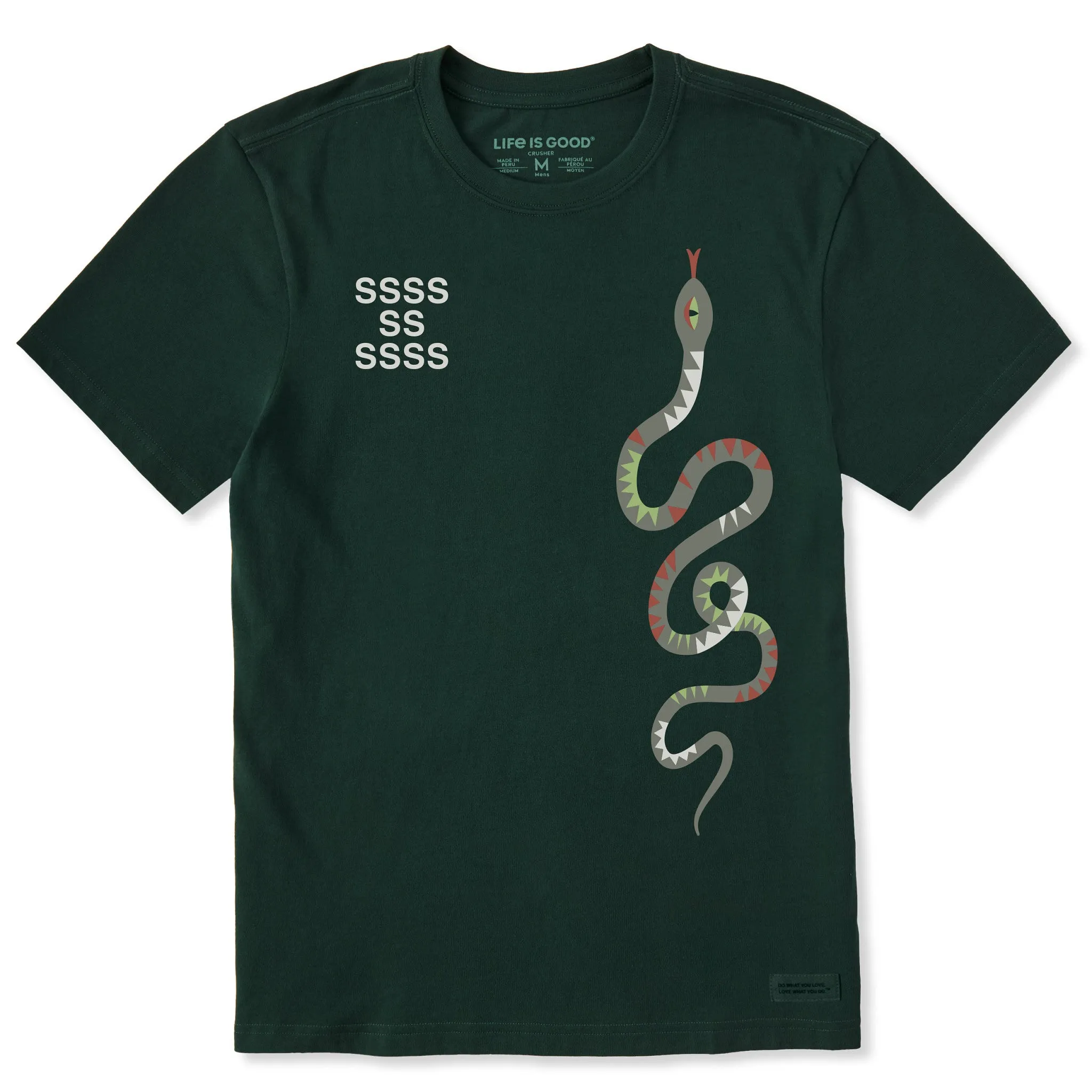 Active Design Wear Men's SSSSSS Snake Short Sleeve Crusher Tee