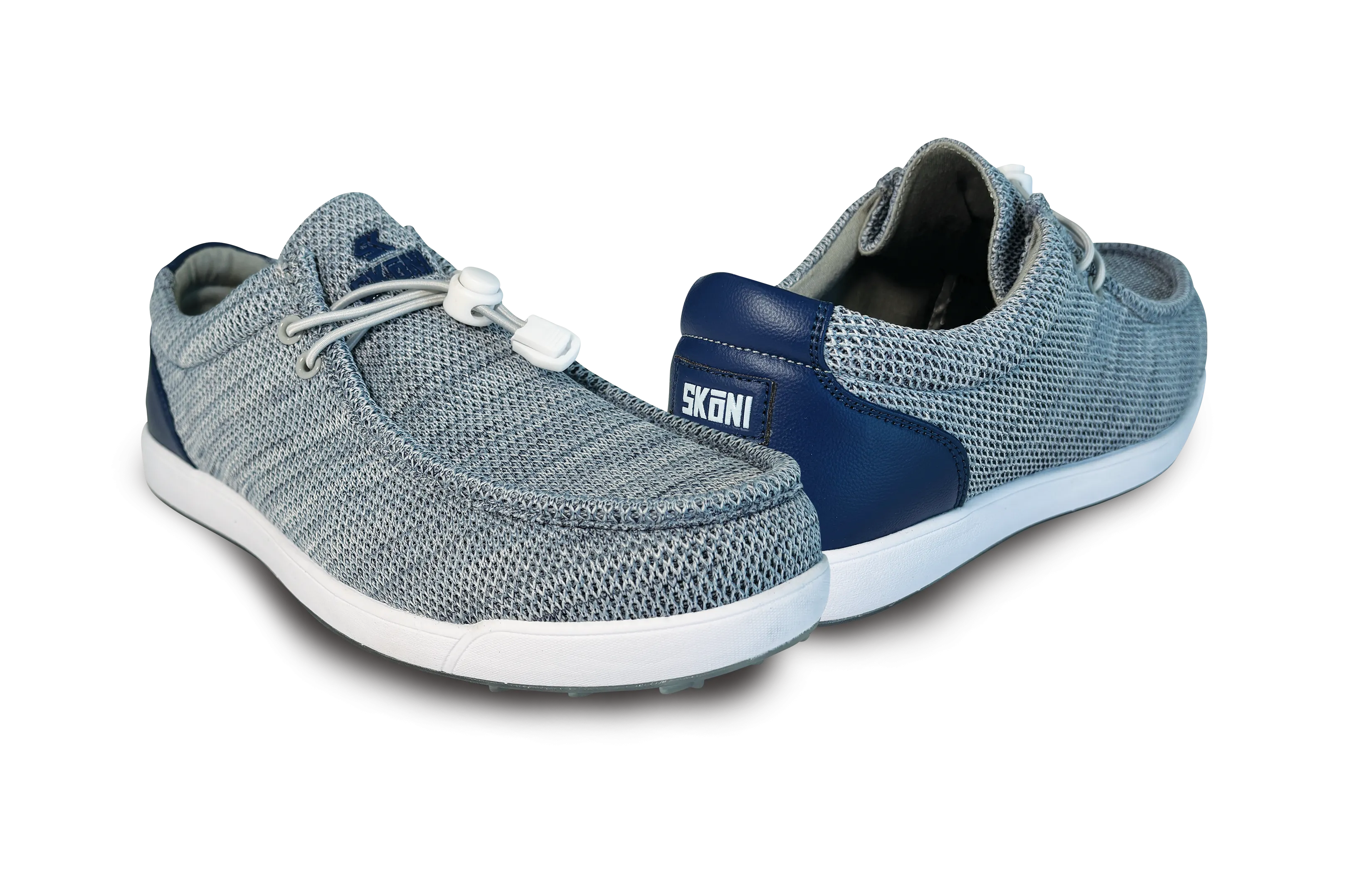SK??NI Men's Golf Shoe Waterproof- Grey/Navy Stability Grip