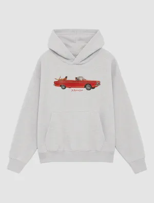 drop top grey hoodie Convenient Essentials Wear