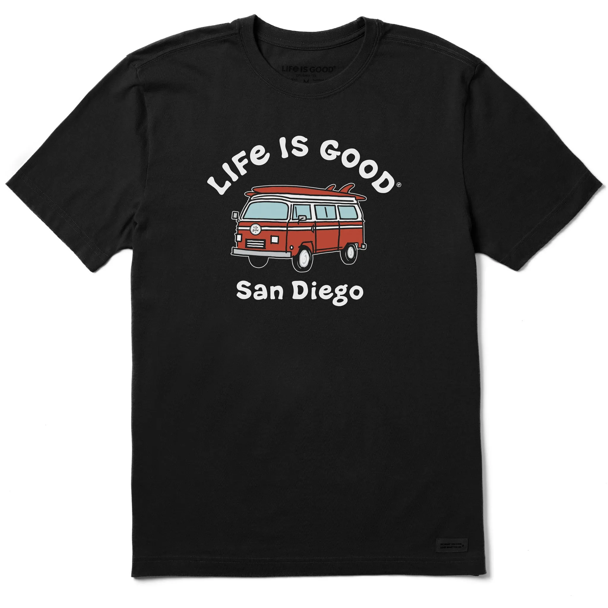 Minimalist Aesthetic Essential Top Men's San Diego Surf Van Short Sleeve Crusher Tee