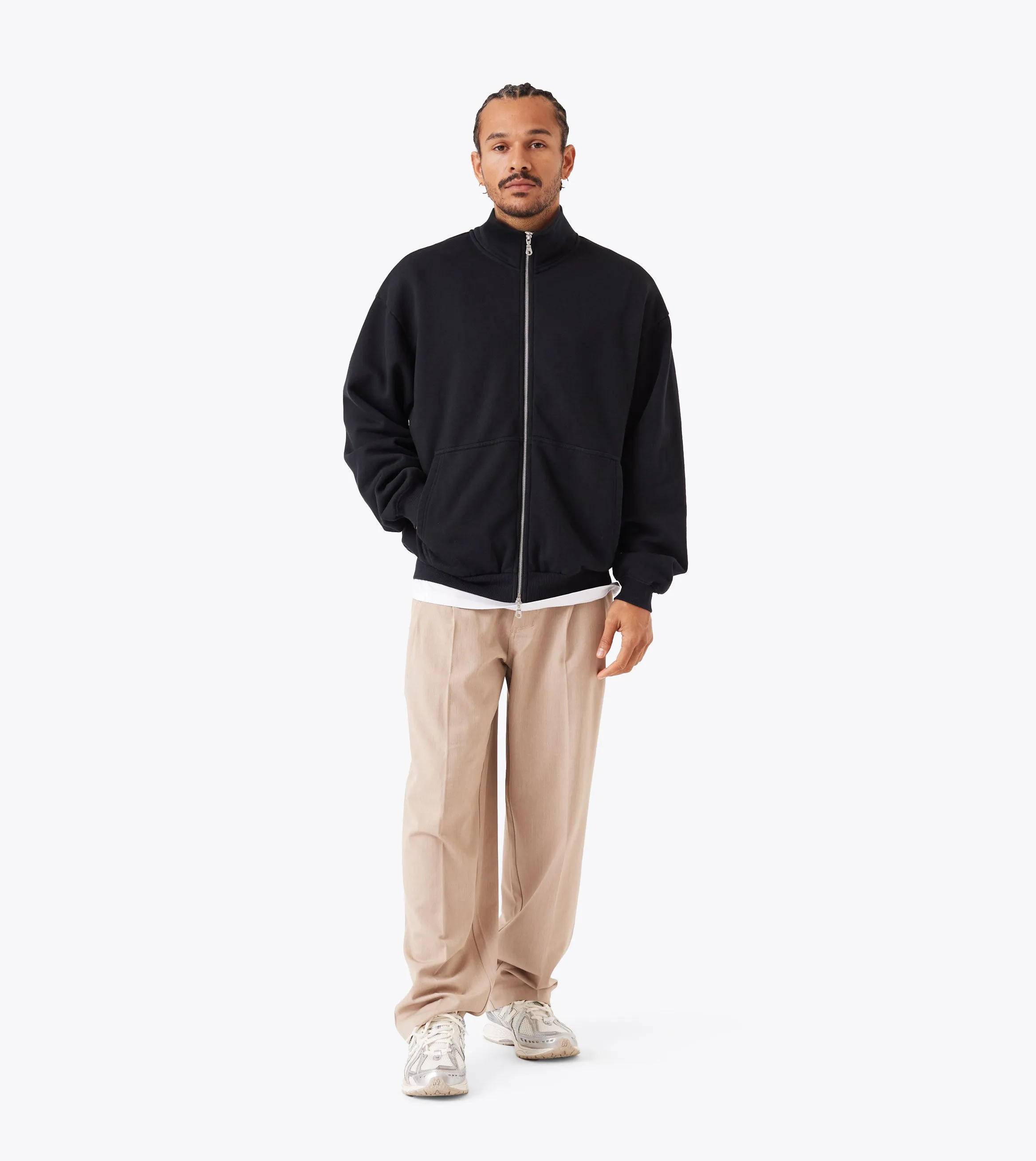 Zip Funnel Sweat Black Trendy product ribbon playfulness