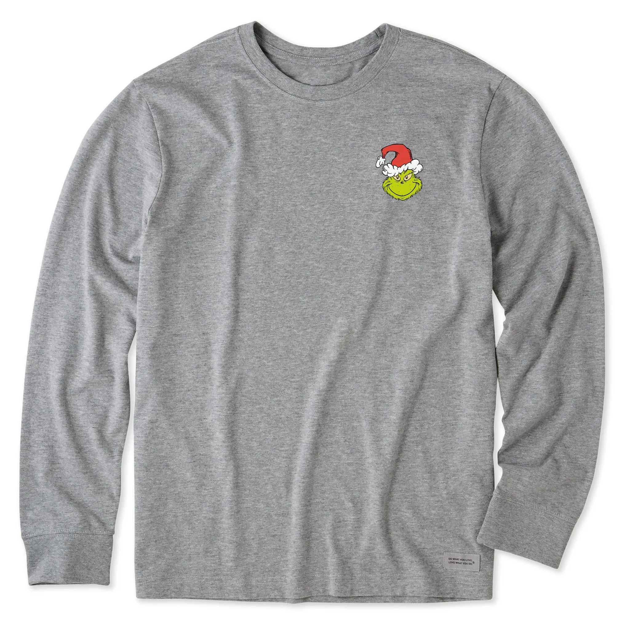 Men's Grinch Santa Hat Long Sleeve Crusher Tee Soft Base