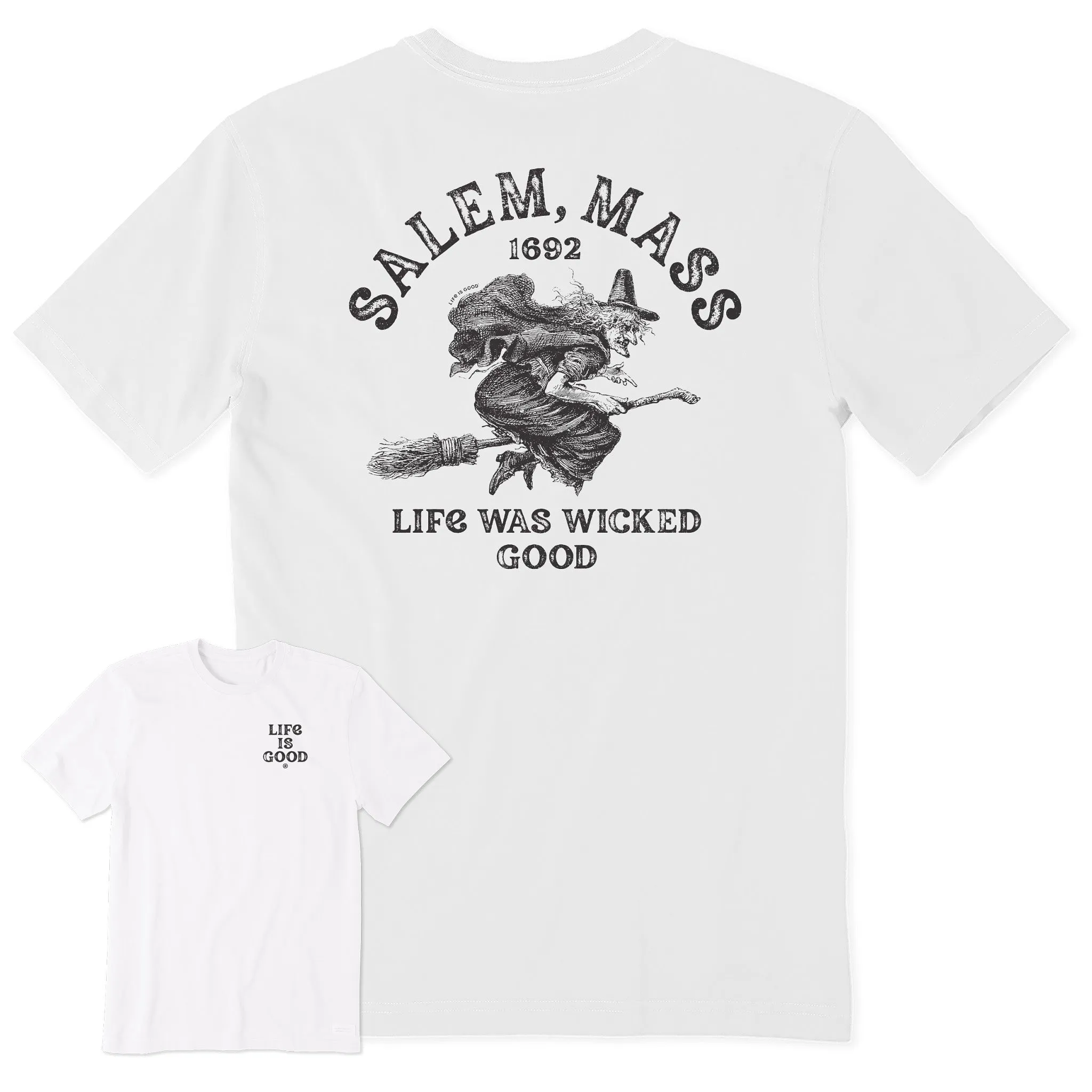 Perfect Layer Wear Simple and Relaxed Men's Salem 1692 Short Sleeve Crusher Tee