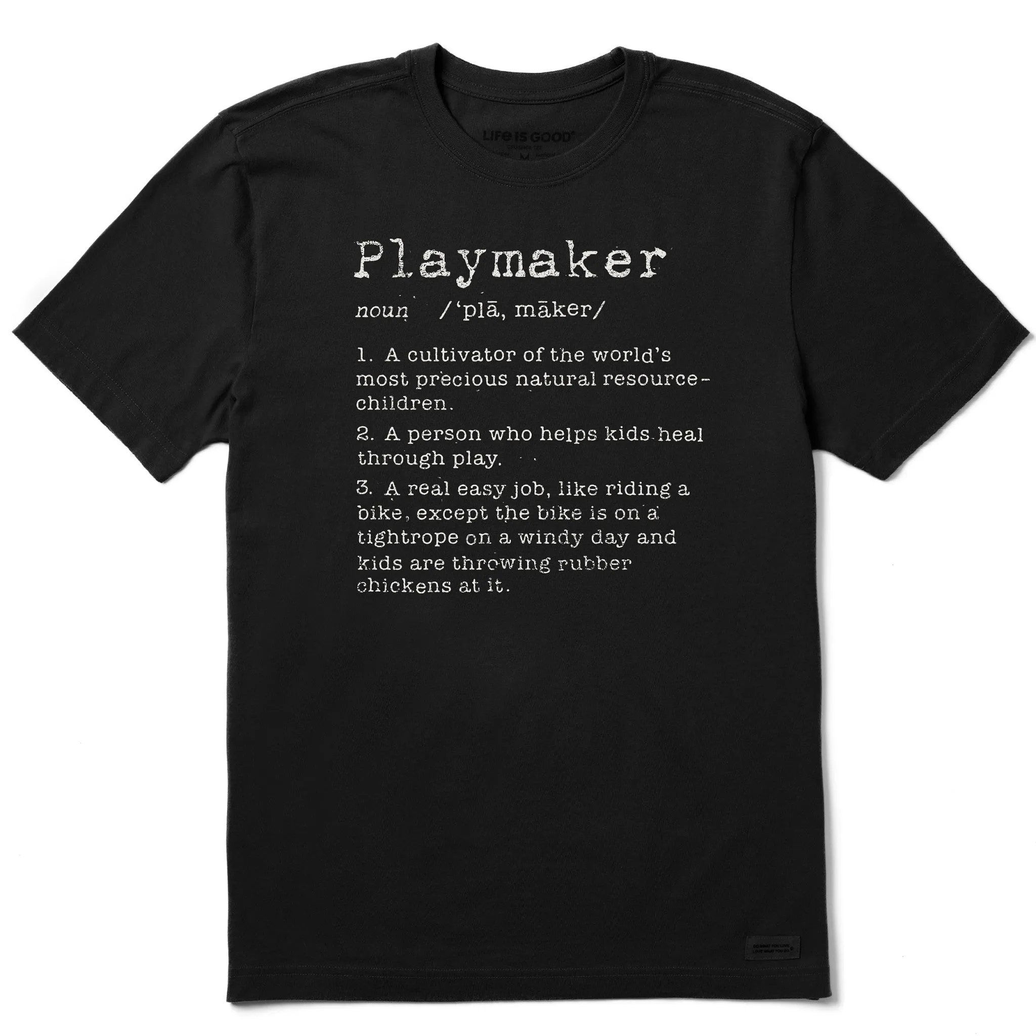 Garment Dyed Finish Men's Playmaker Defined Short Sleeve Crusher Tee