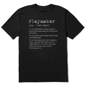 Garment Dyed Finish Men's Playmaker Defined Short Sleeve Crusher Tee
