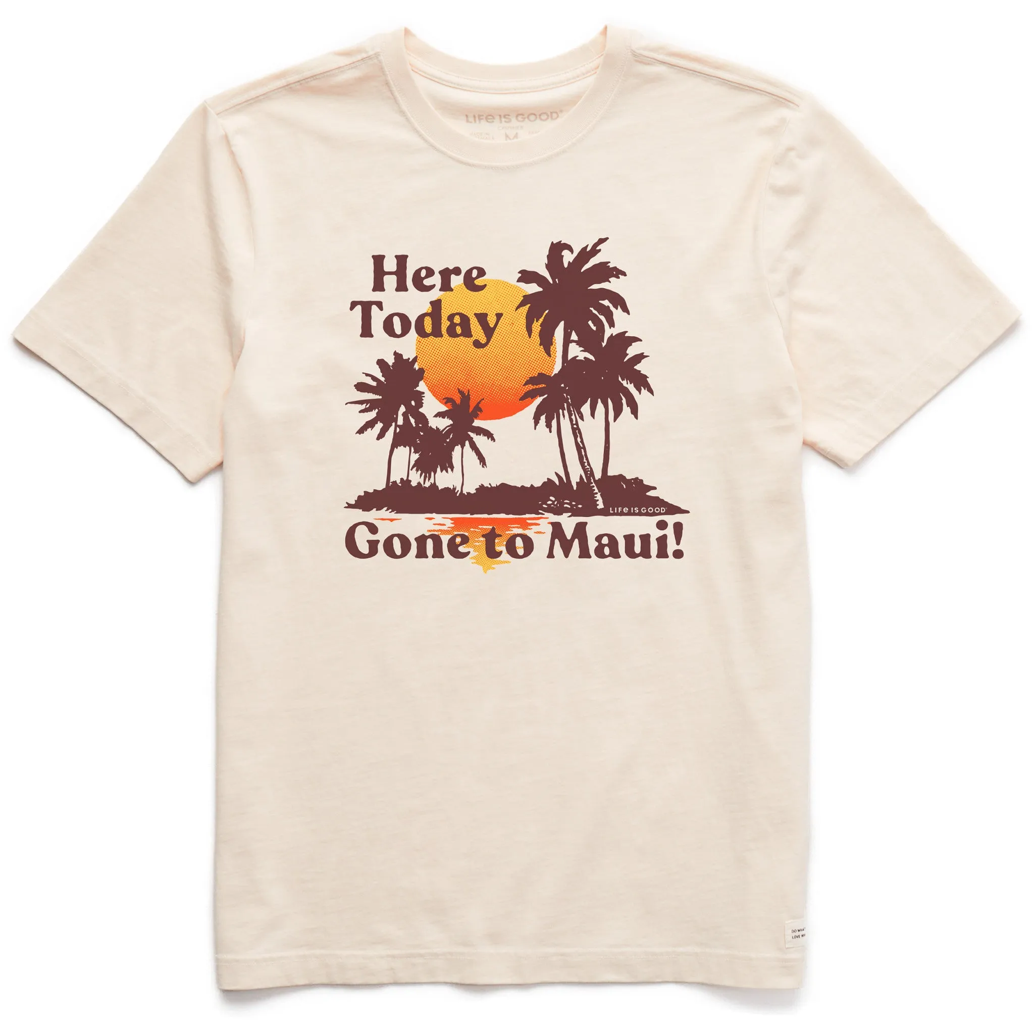 comfortable top Weekend Style Trend Men's Here Today Gone to Maui Short Sleeve Crusher Tee
