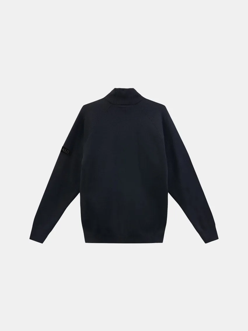 Street Sporty Infantry Sweatshirt Zip Black