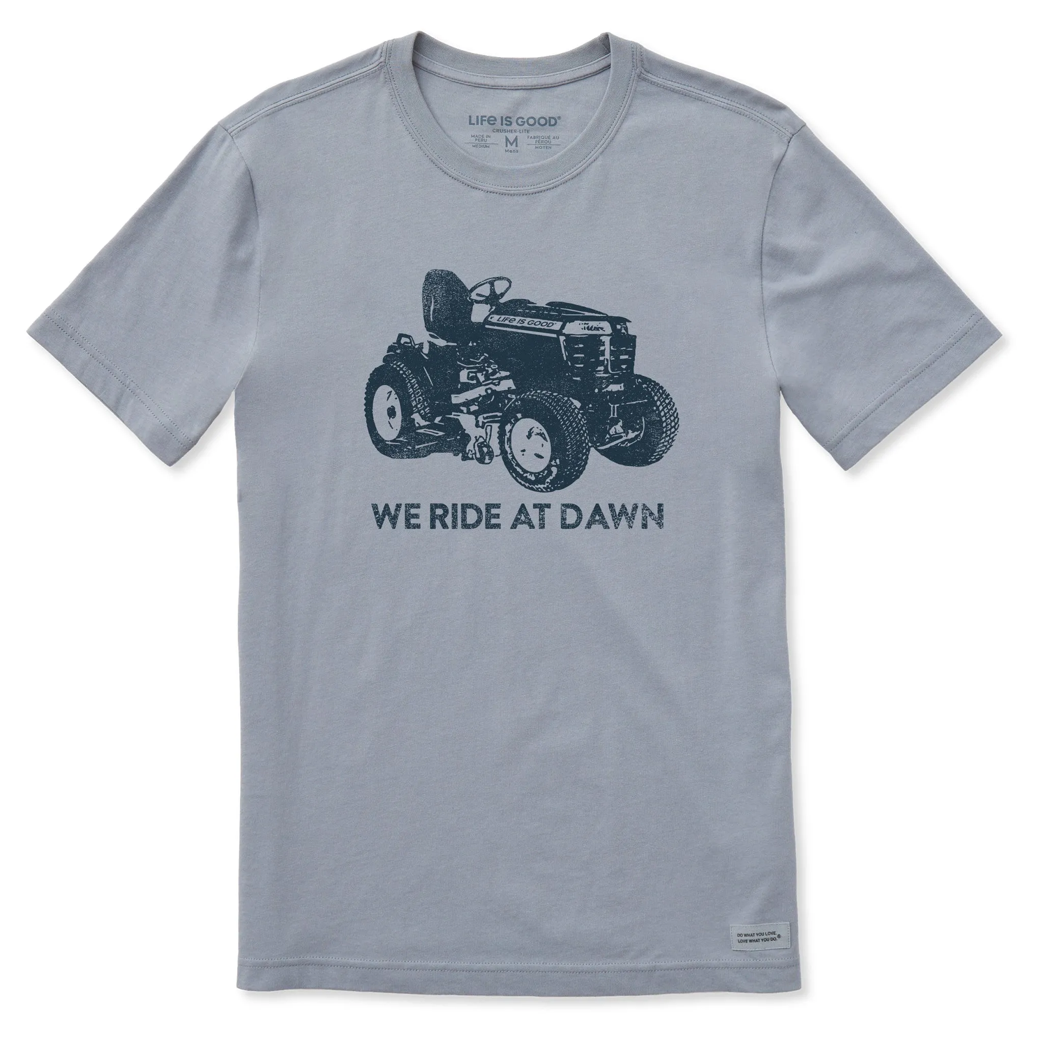 SeamlessSidePanels Men's Ride At Dawn Lawnmower Short Sleeve Crusher-LITE Slim Fit Tee