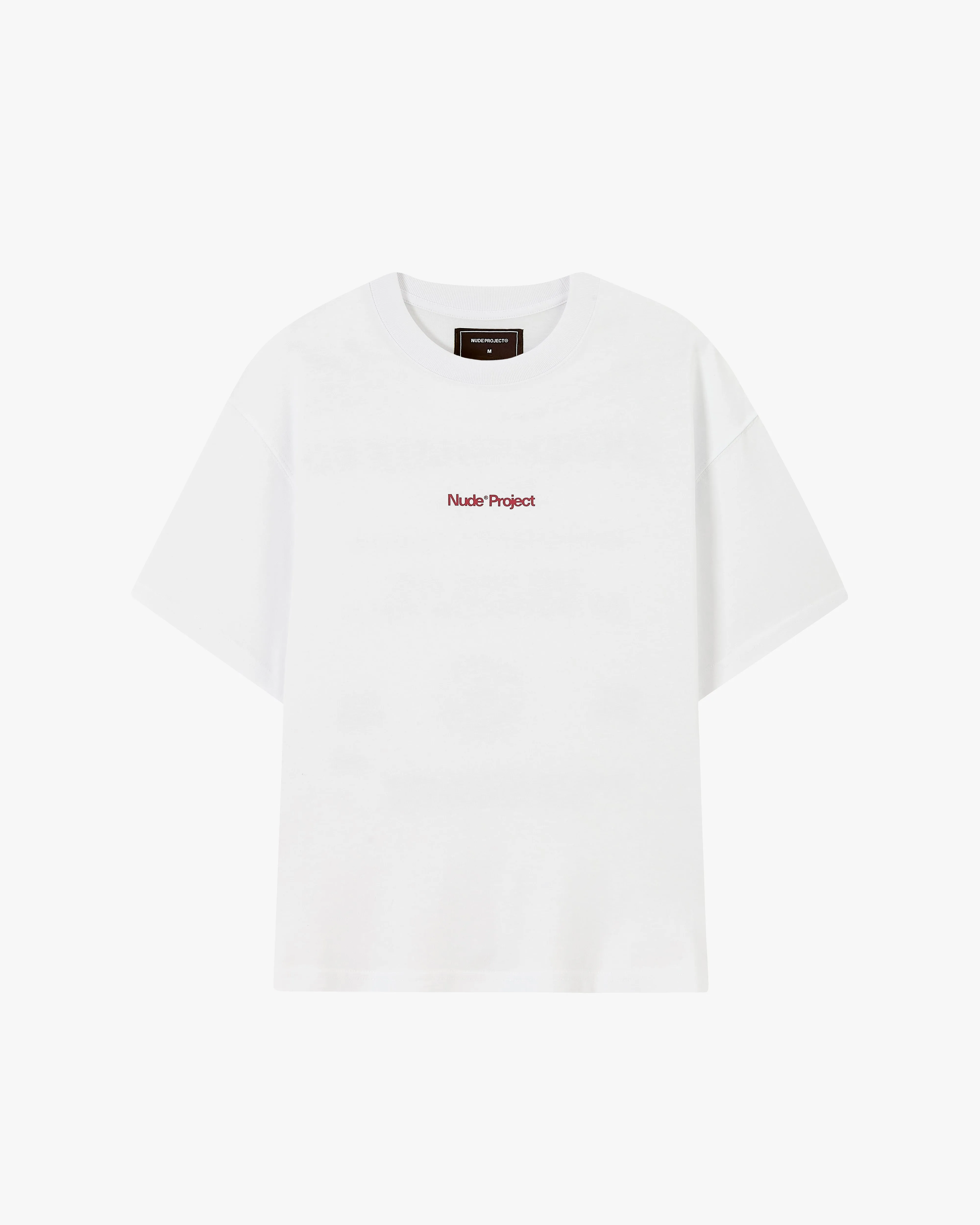 Ribbed Collar Design Versatile Layer Answer Tee White