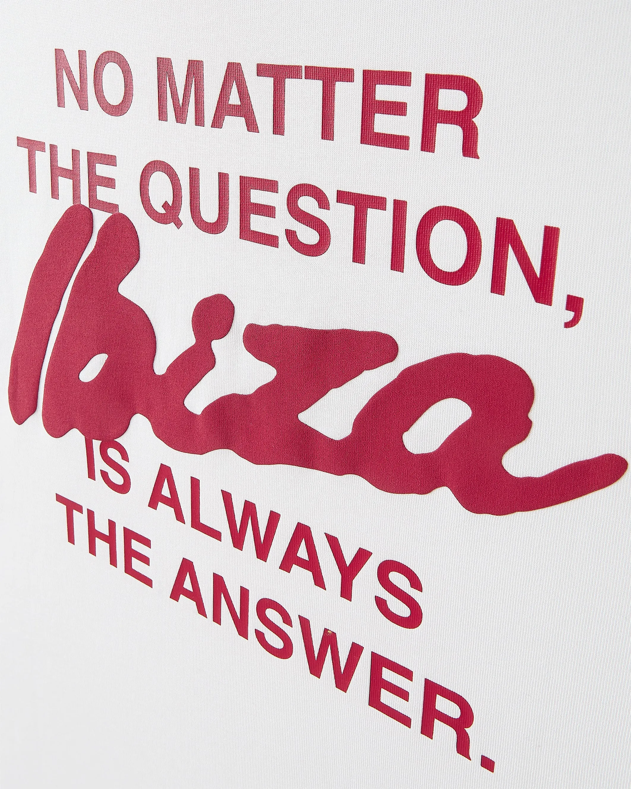 Answer Tee White Relaxed Flex