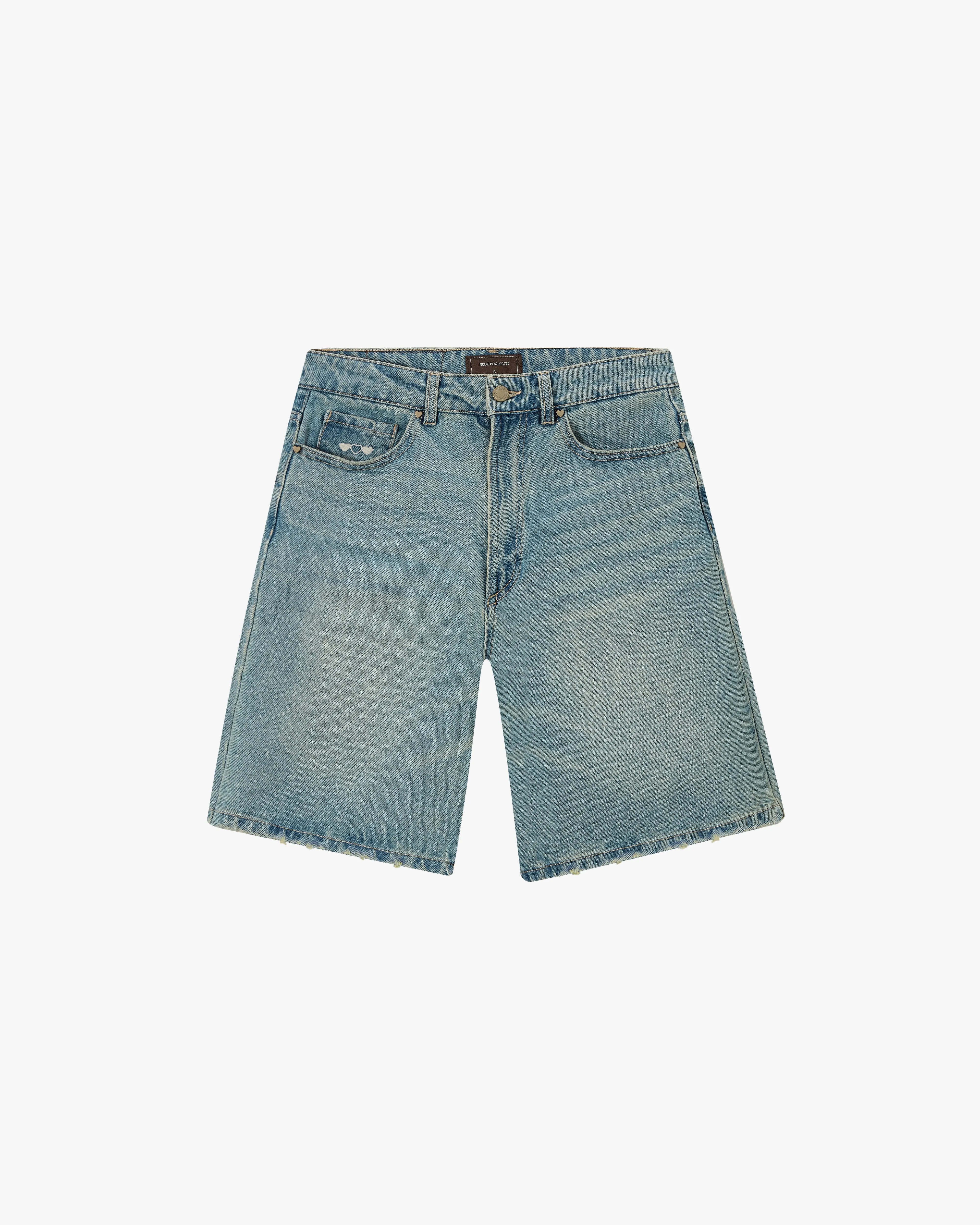 Basic Denim Shorts Sand Wash Comfy Tailoring