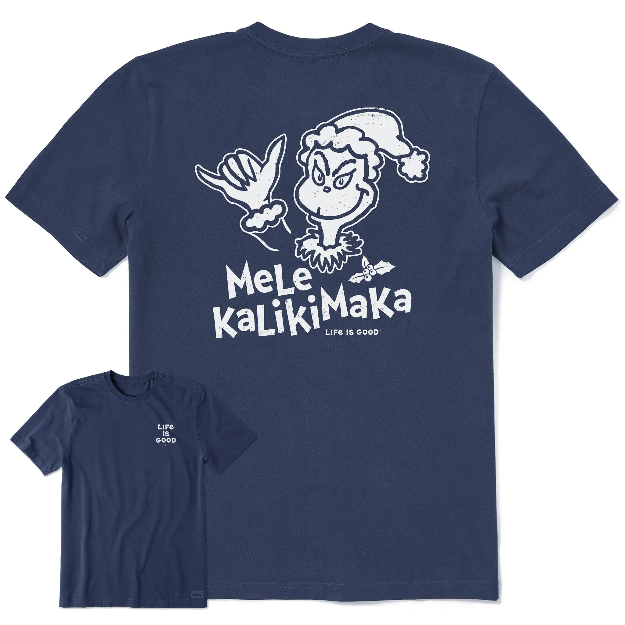 Casual Performance Fit Men's Grinch Mele Kalikimaka Short Sleeve Crusher Tee