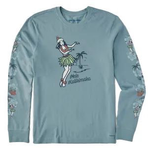Men's Hula Mele Kalikimaka Long Sleeve Crusher Tee Indoor clothing Urban Trend Look