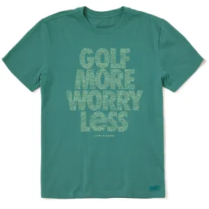 Men's Wordsmith Bold Golf More Short Sleeve Crusher Tee Cozy Stretch Vibrant Colors