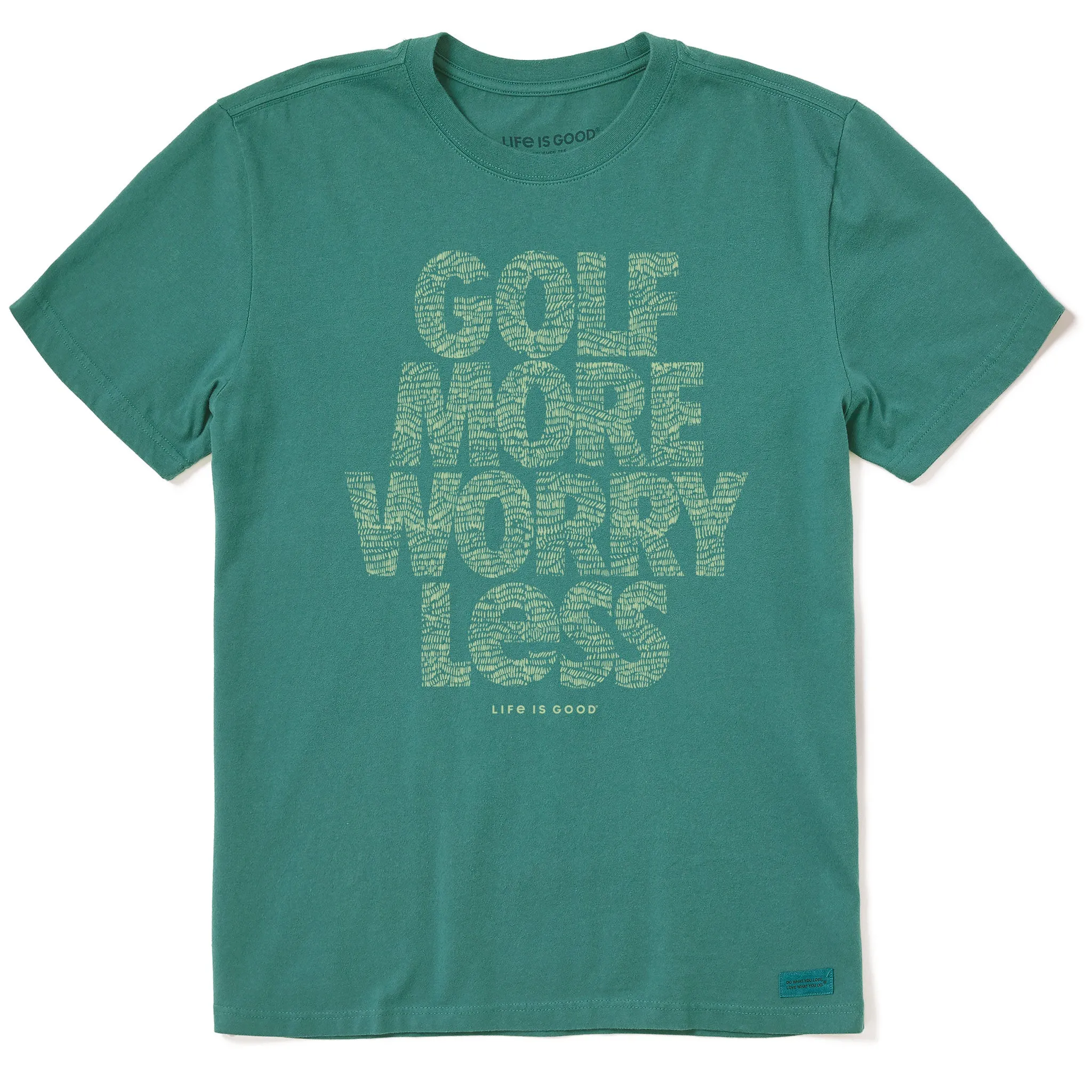 Men's Wordsmith Bold Golf More Short Sleeve Crusher Tee Easy Fit Wear