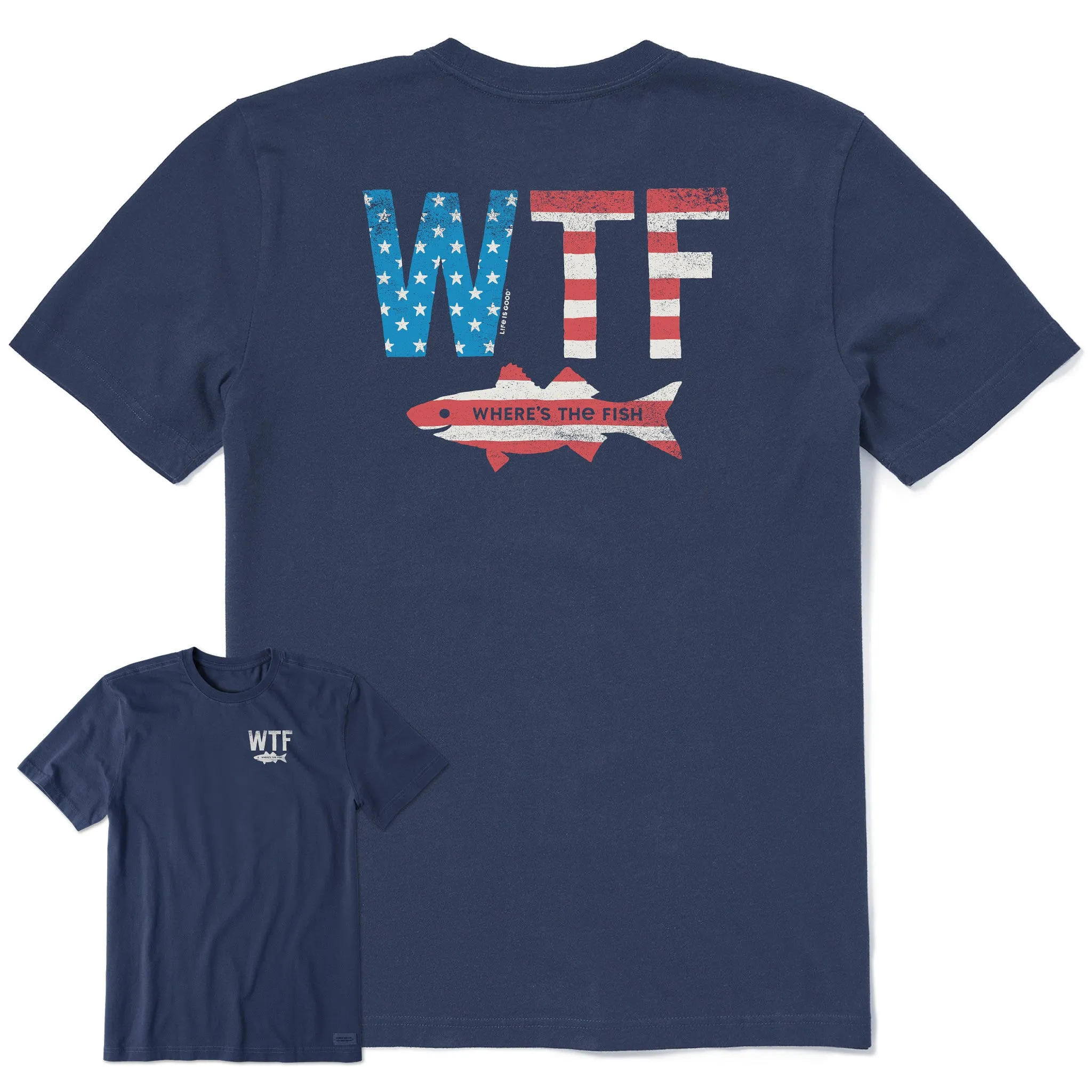 Non Irritating Seams Men's WTF Flag Short Sleeve Tee