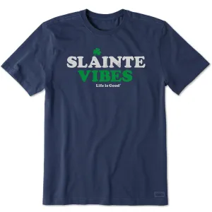 Modern Fit Ribbed Collar Design Men's Slainte Vibes Short Sleeve Tee