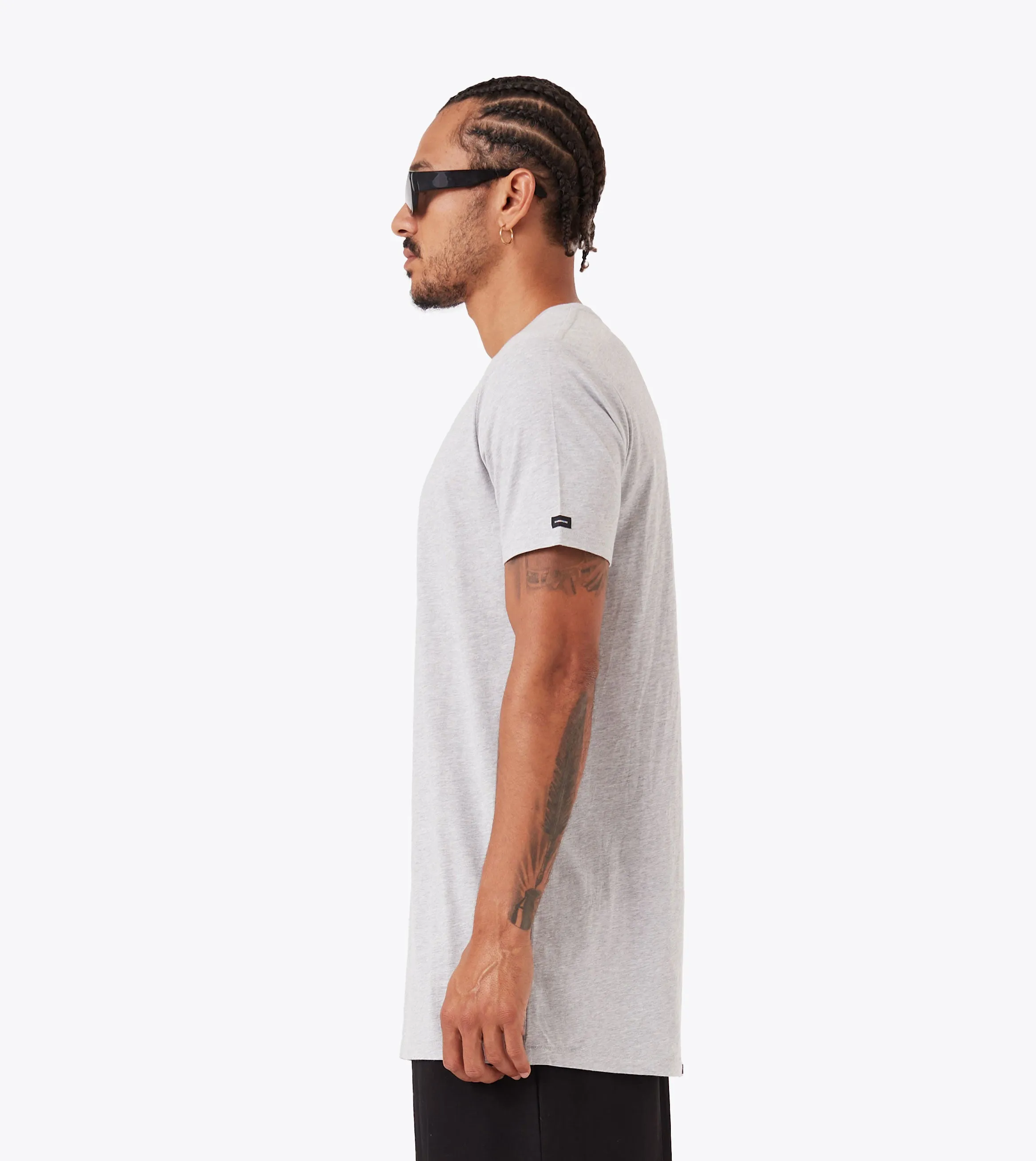 Pocket Detailing Tall Tee Grey Marle