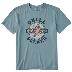 Retro Men's Grill Seeker Sausage Short Sleeve Crusher Tee