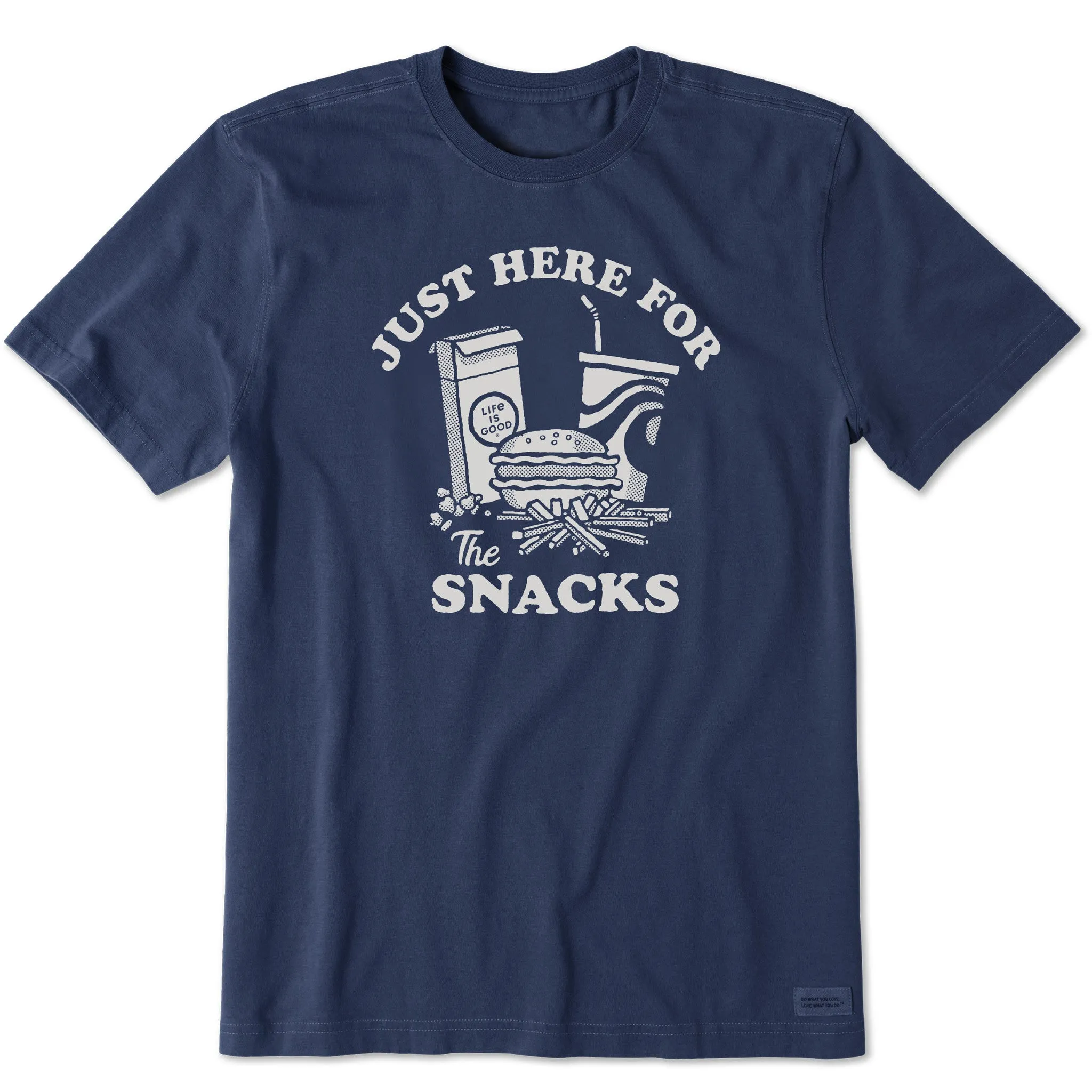Breathable Cotton Fabric Men's Here for the Snacks Short Sleeve Tee