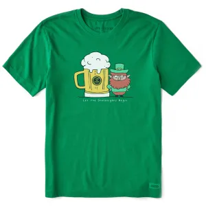 Classic Chic Men's Shenanigans Irish Beer Short Sleeve Crusher Tee