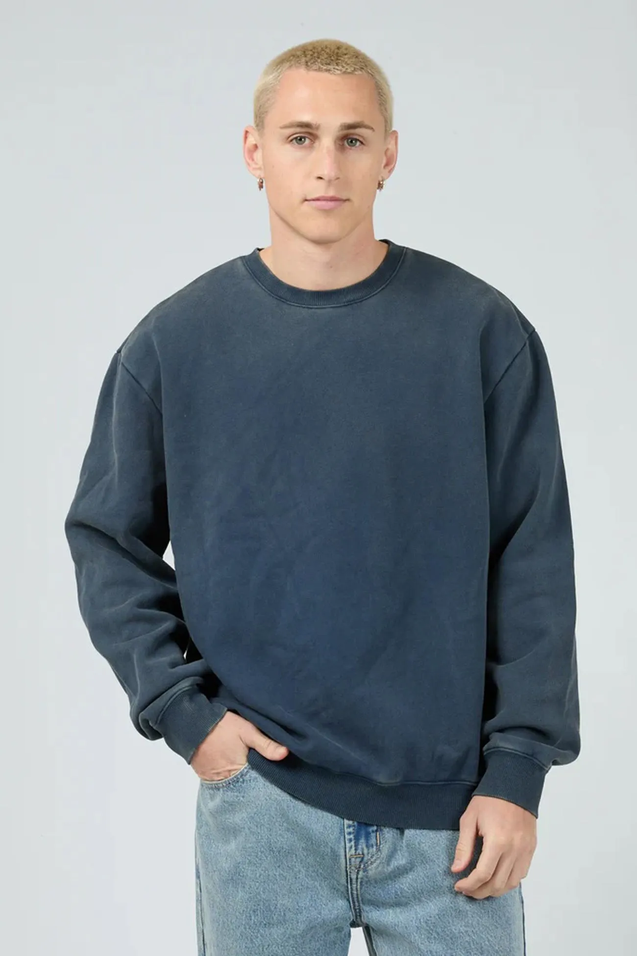 Box Crew Navy Trendy Streetwear