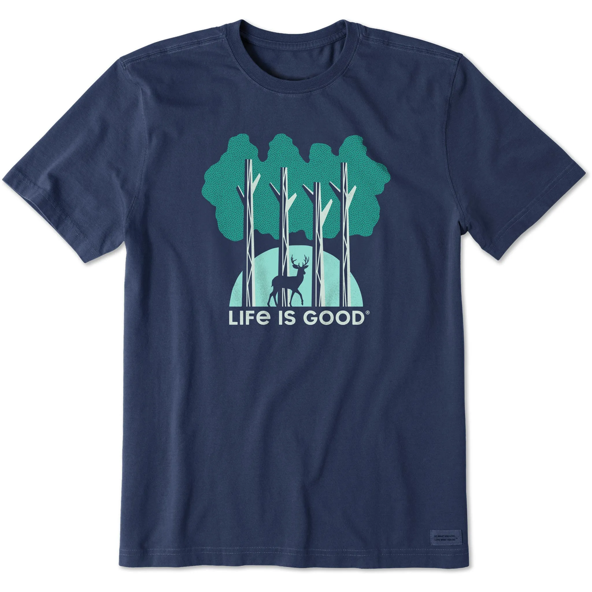 Men's Four Tree Deer Short Sleeve Crusher Tee Indoor Comfort