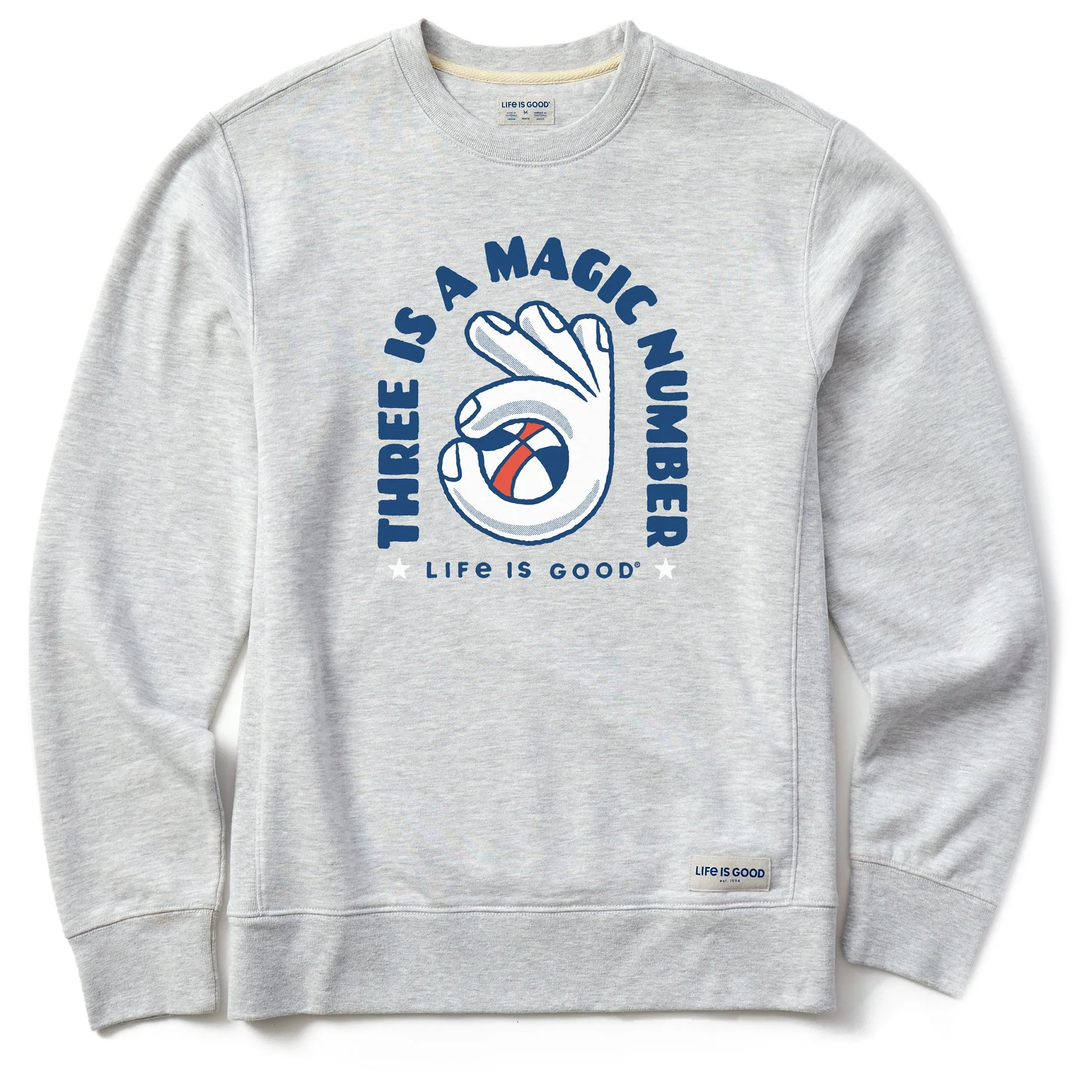 Men's Three is a Magic Number Simply True Fleece Crew product ethnic authenticity Active Wear Look