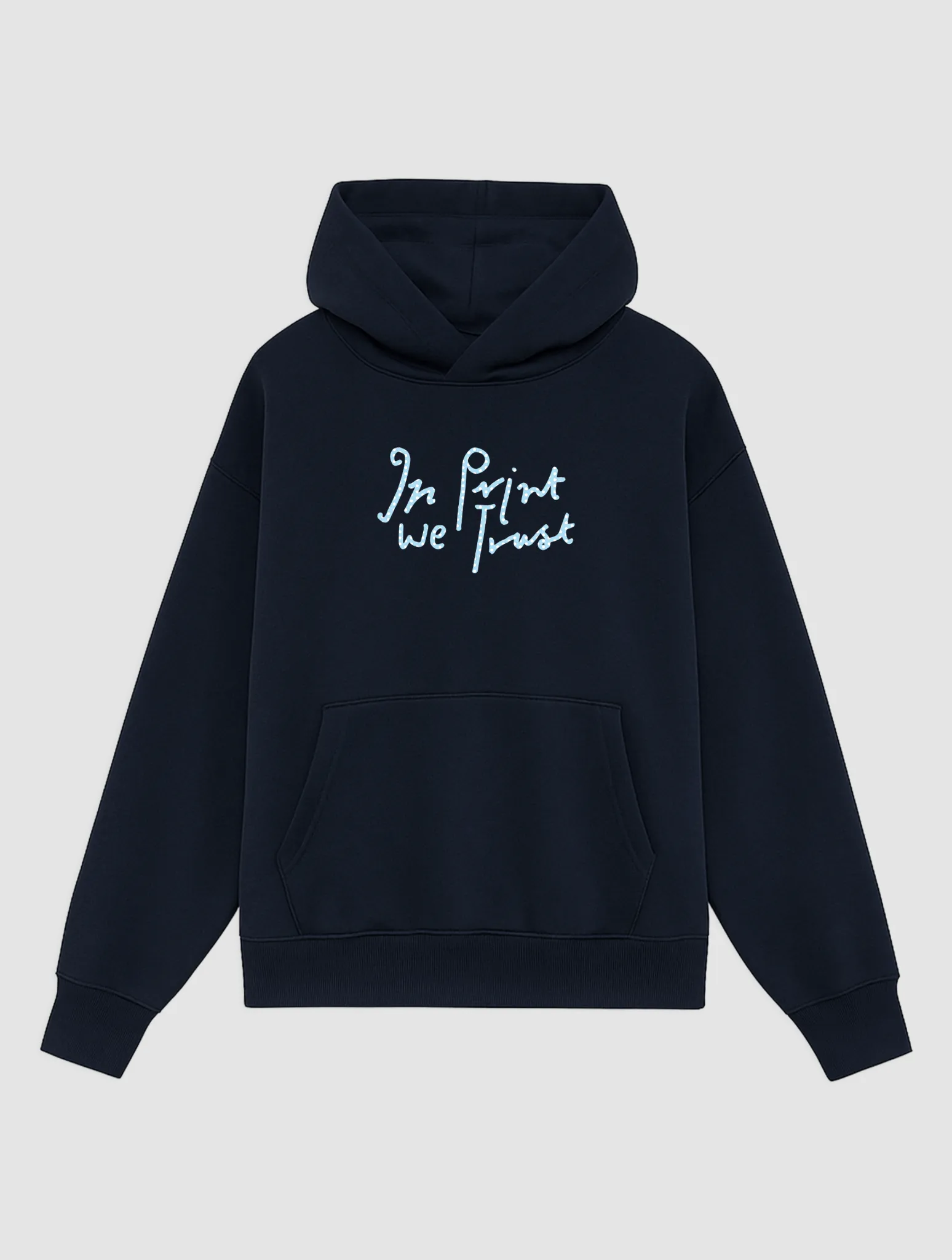 Soft Wearable designed in london navy hoodie