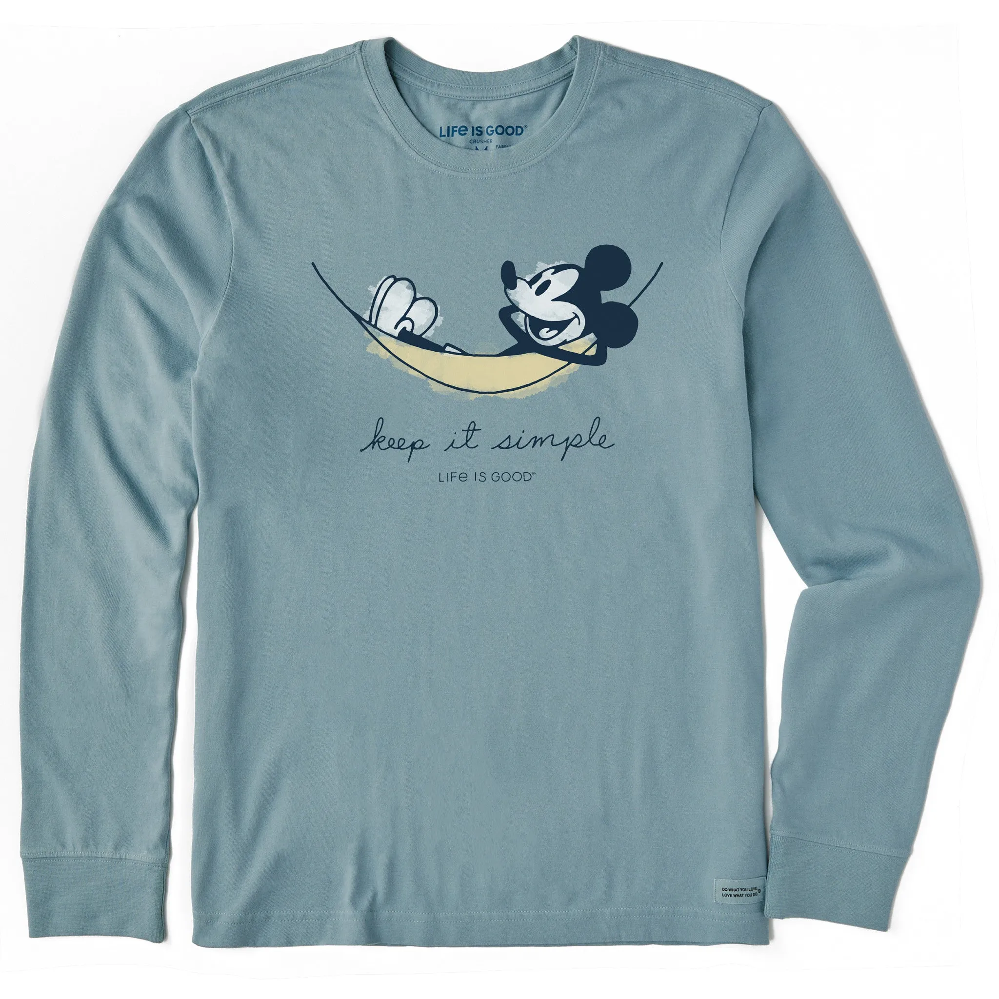 Men's Steamboat Willie Hammock Long Sleeve Crusher Tee Layered Sleeve Construction