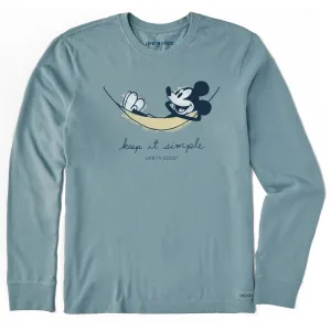Men's Steamboat Willie Hammock Long Sleeve Crusher Tee Odor Resistant Treatment Stretchy Fit