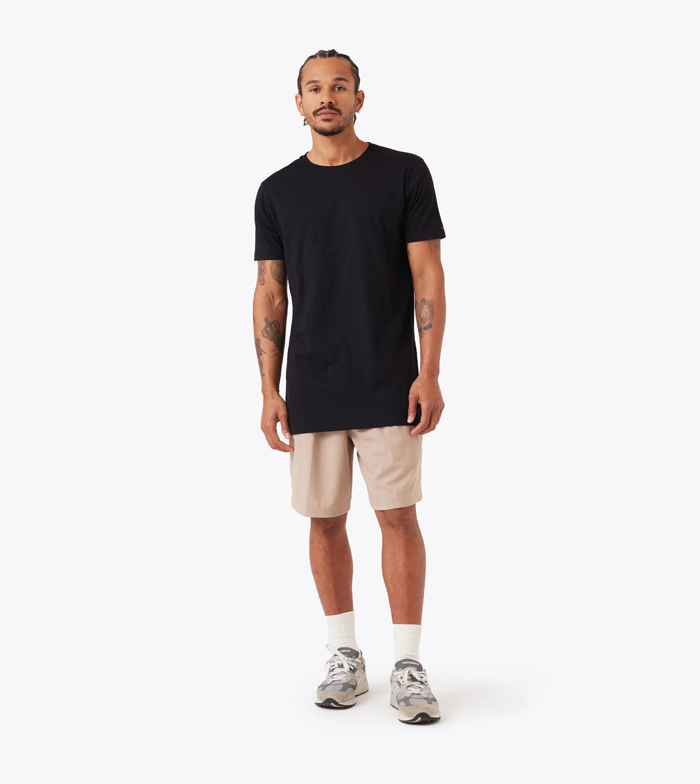 Urban Look Relaxed Design Tall Tee Black
