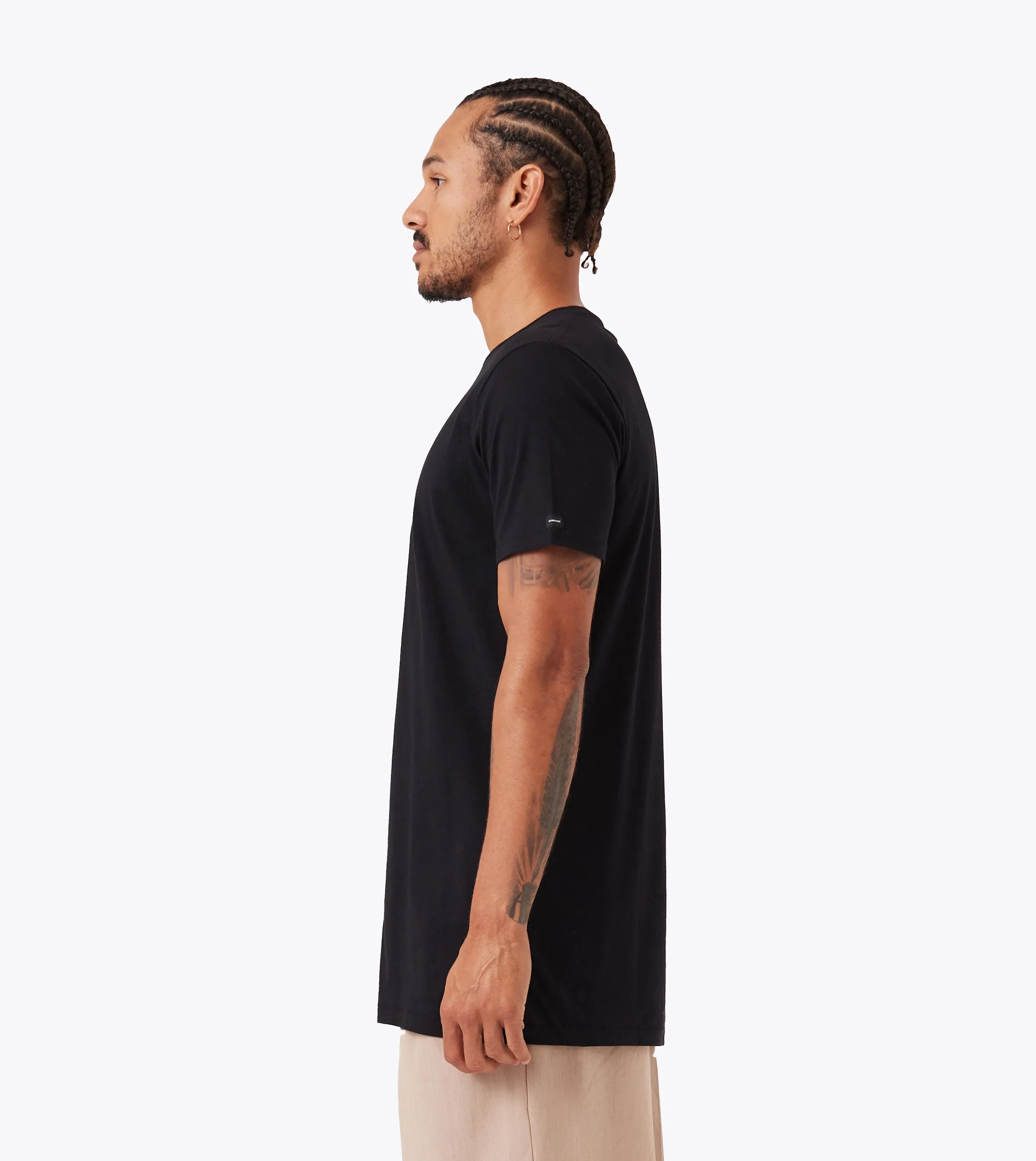 Tall Tee Black Breathable touch