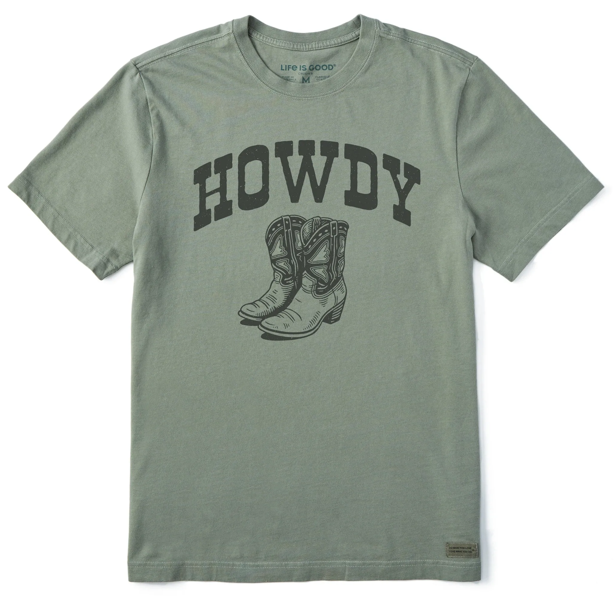 Relax Comfort Style Seasonal Fashion Men's Howdy Arch Short Sleeve Crusher Tee