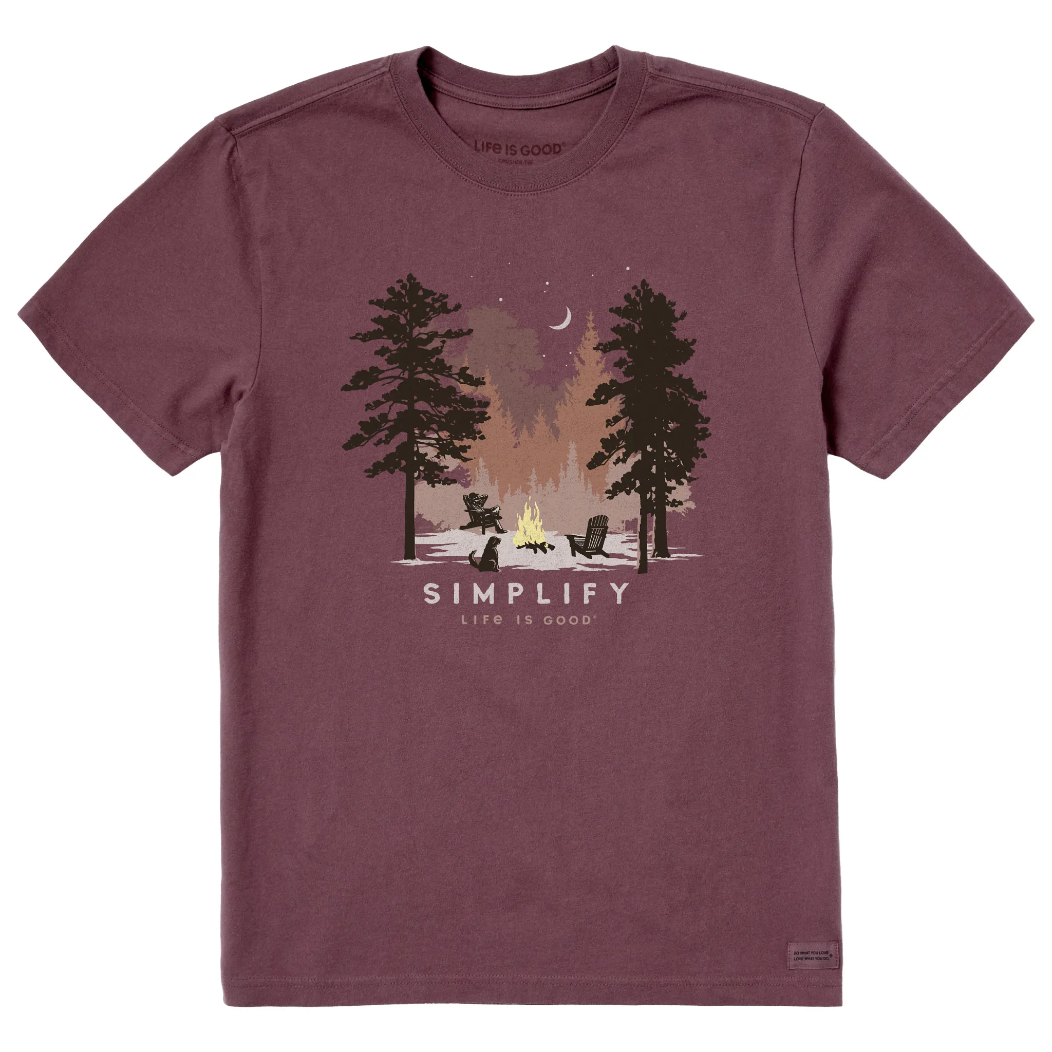 Men's Simplify Campfire Short Sleeve Tee kids' Sleek Stretch Fit