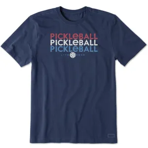 Men's Pickleball Repeat Short Sleeve Tee Pastel color Camping attire