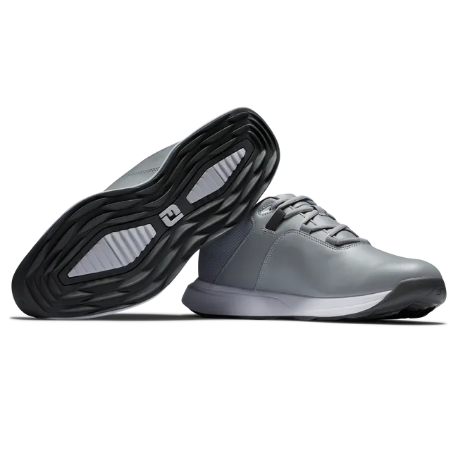FootJoy 2024 Men's ProLite Golf Shoe- Grey/Charcoal/White Heel Support Easy Flex