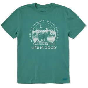 Cozy Layer Fit Men's Gather the Optimists Bear Short Sleeve Crusher Tee