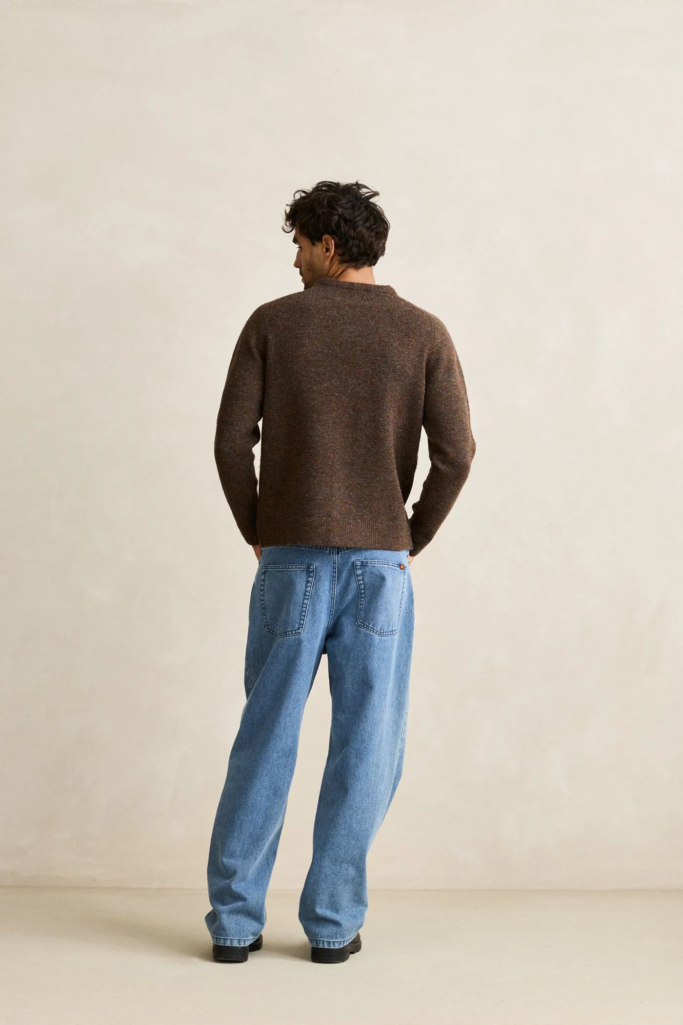 Scramble Crew Knit Brown Compression Knit Support