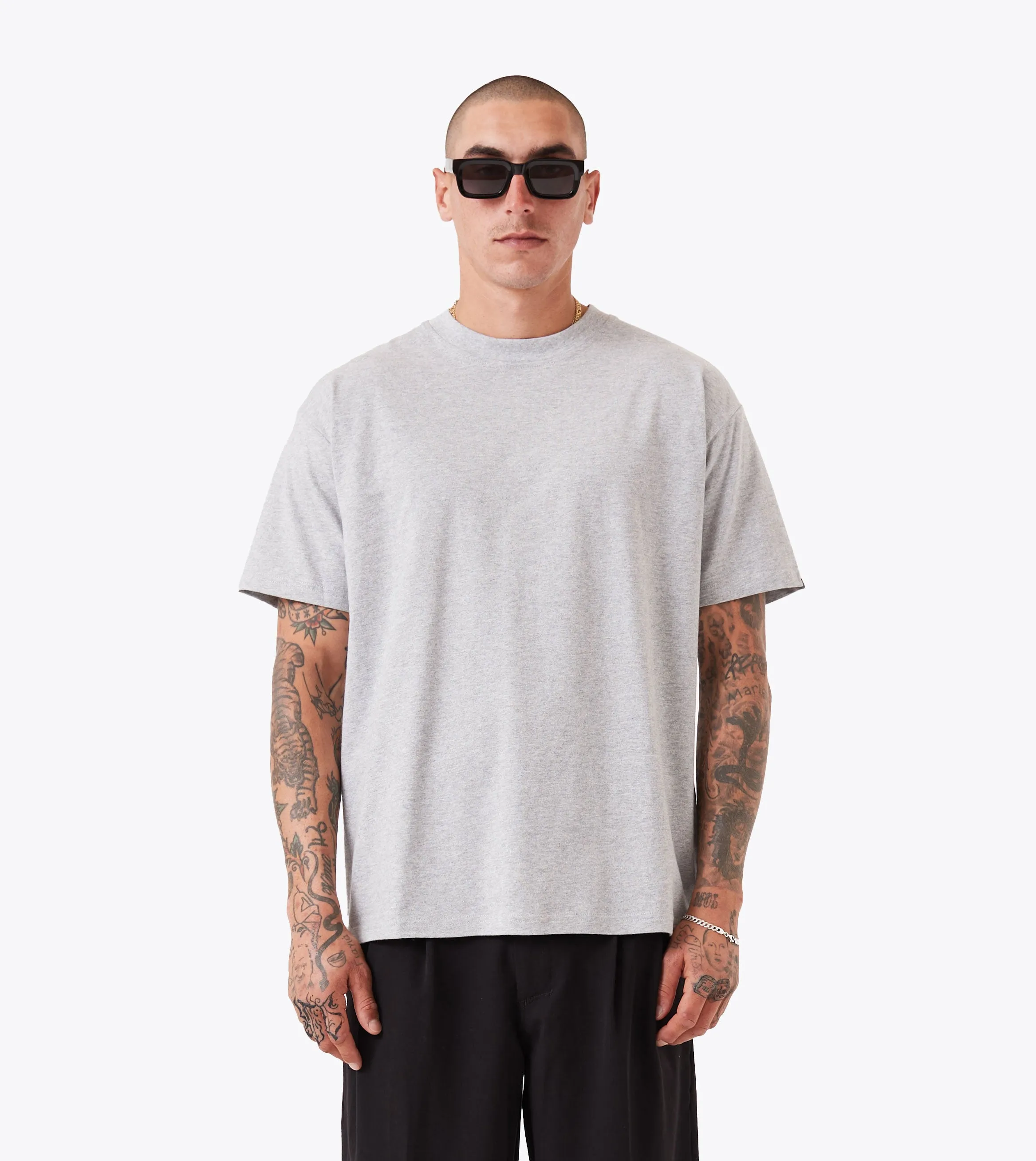 Box Tee Grey Marle Everyday Chic