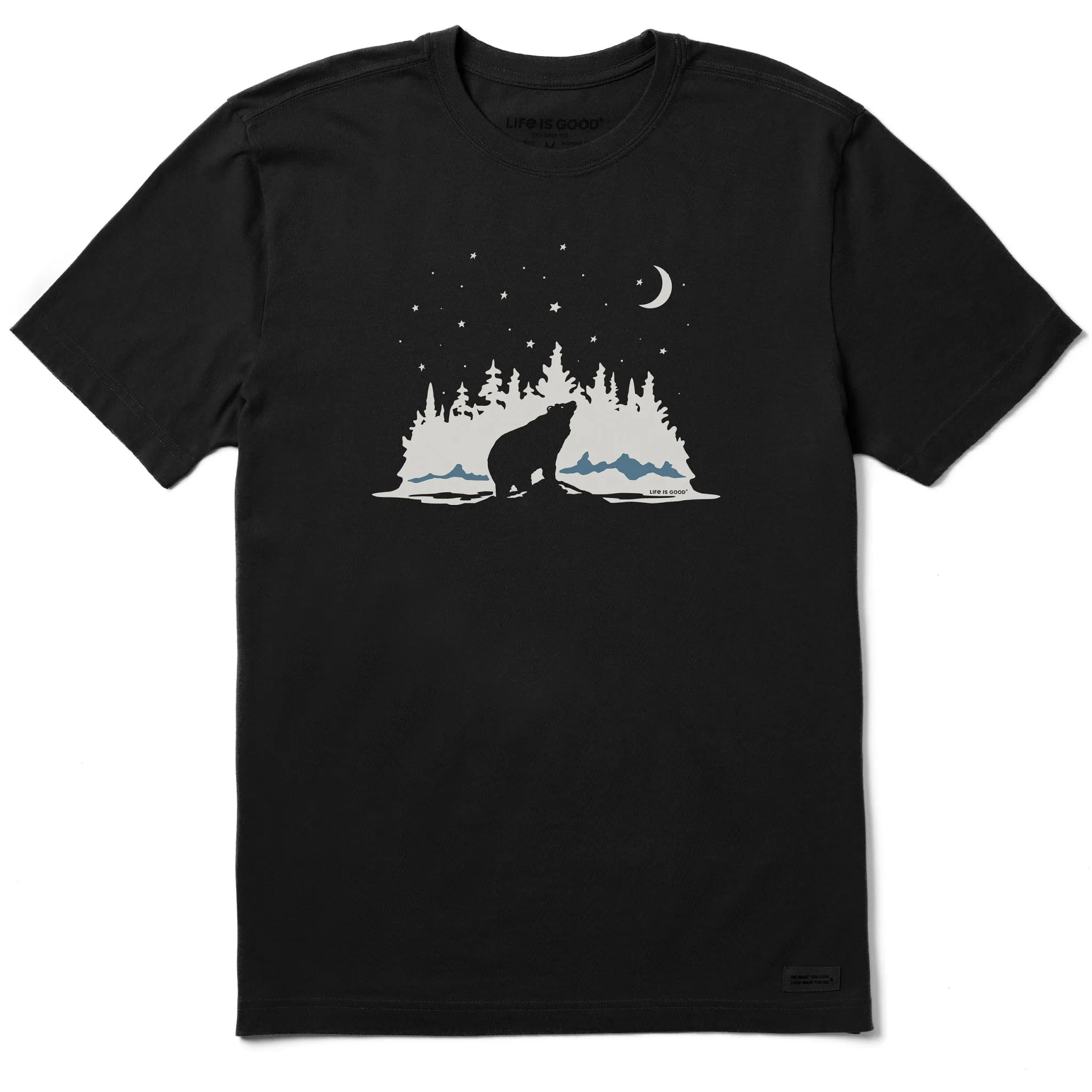 School Uniform Minimalist Design Men's Stargazing Bear Short Sleeve Crusher Tee