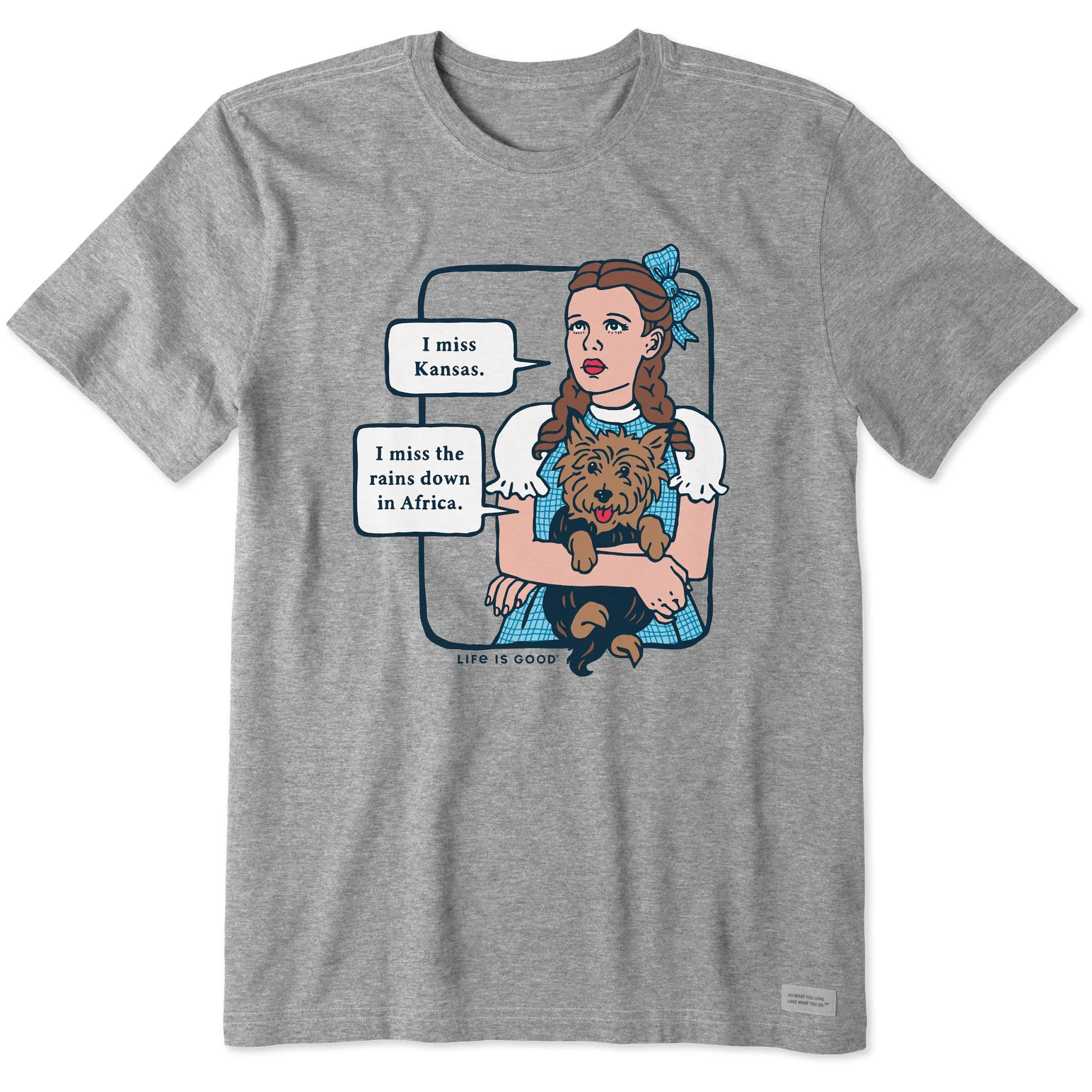 Men's Wizard of Oz I Miss Kansas Short Sleeve Tee Quick Wear Lightweight Layer