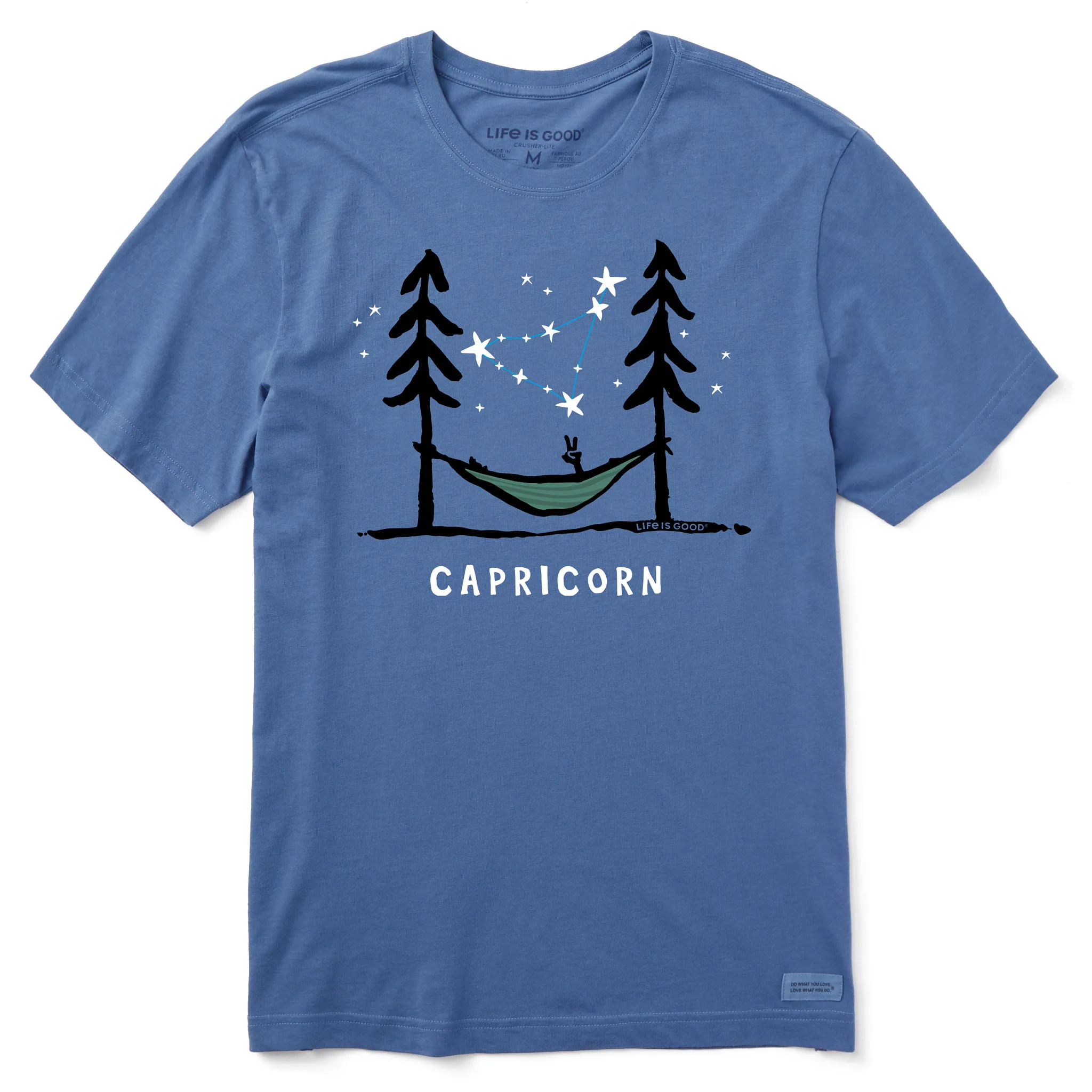 Cozy Feeling Men's Zodiac Hammock Capricorn Short Sleeve Crusher Tee